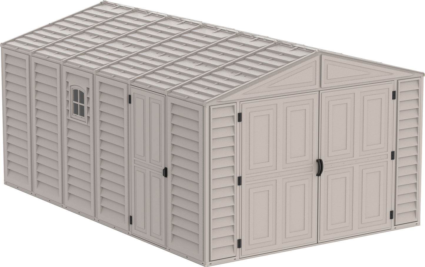 10'x15' Vinyl Garage w/Foundation, 2 windows & side door