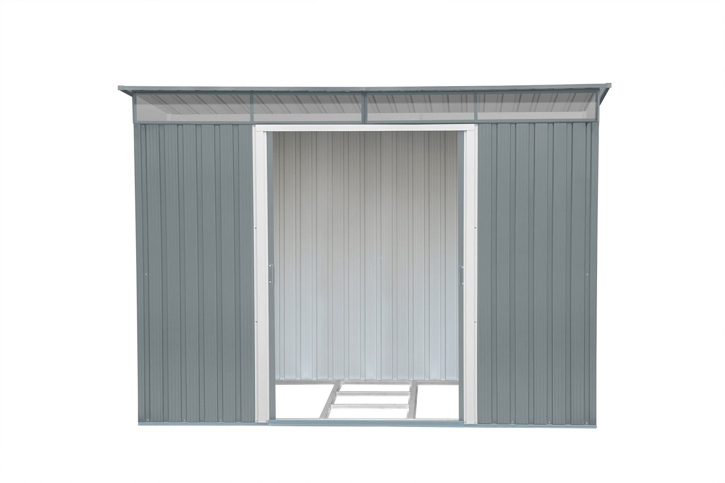 8x6 Metal Pent Roof with Skylight