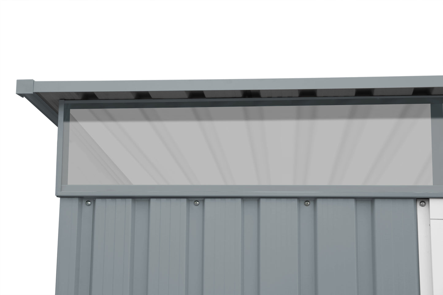 8x6 Metal Pent Roof with Skylight