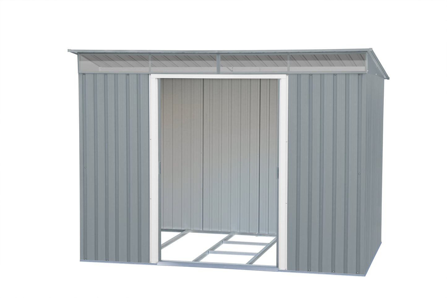 8x6 Metal Pent Roof with Skylight