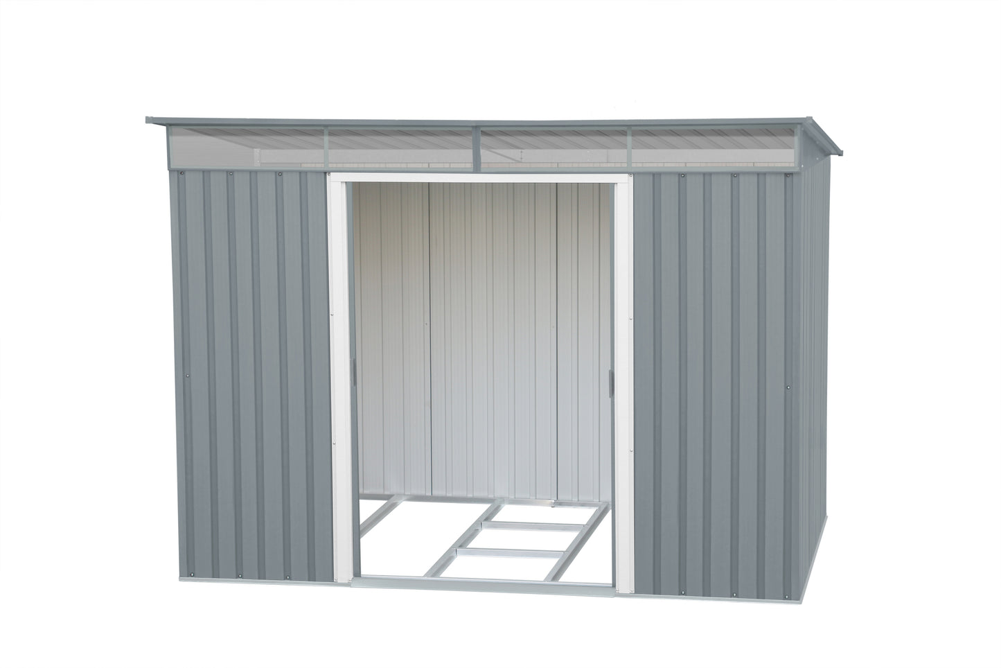 8x6 Metal Pent Roof with Skylight