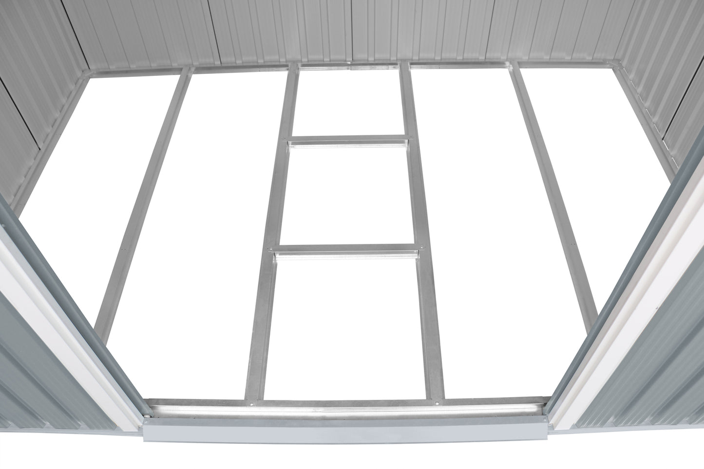 8x6 Metal Pent Roof with Skylight