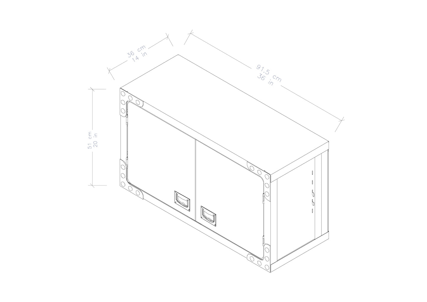 36 In. Wide Industrial Wall Cabinet