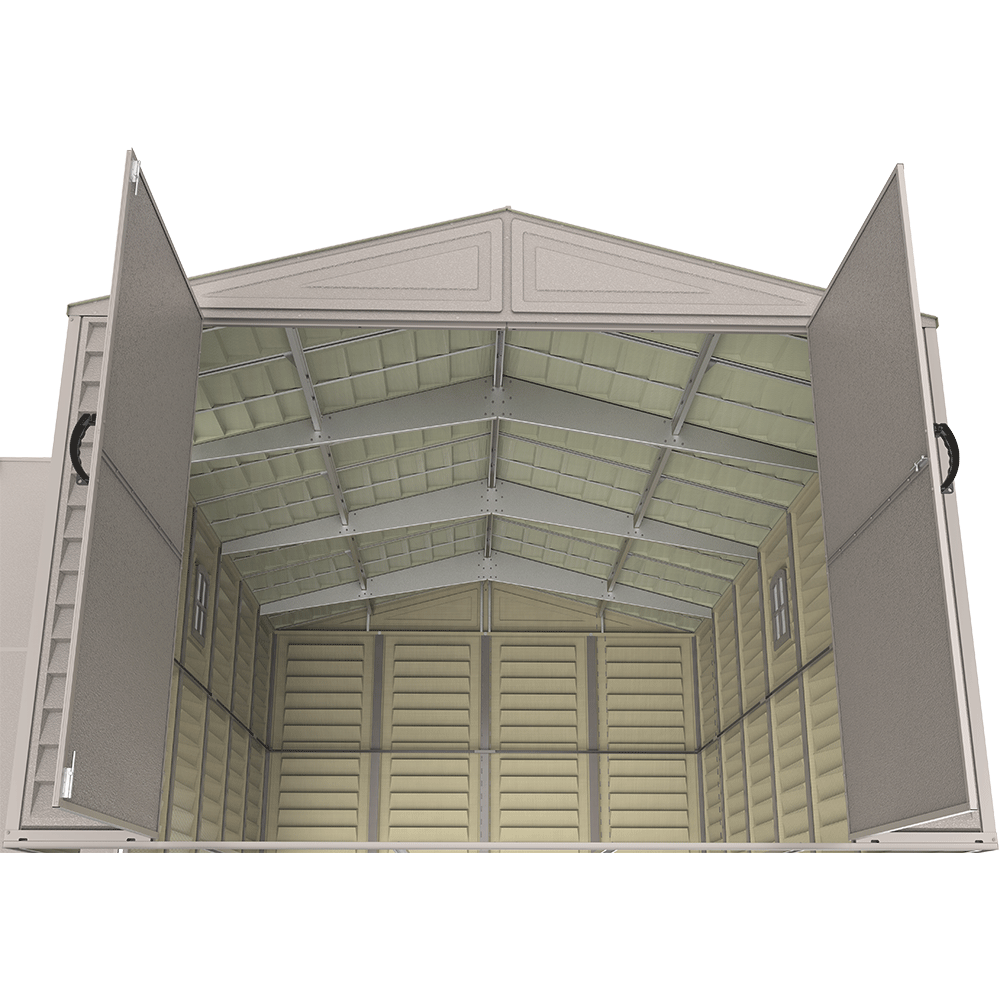 10.5'x20.5' Vinyl Garage w/ Foundation & 2 Windows