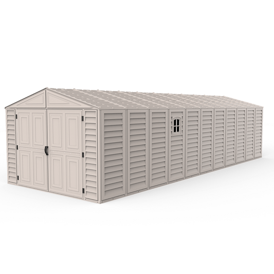 10.5'x28.5' Vinyl Garage w/ Foundation & 2 Windows